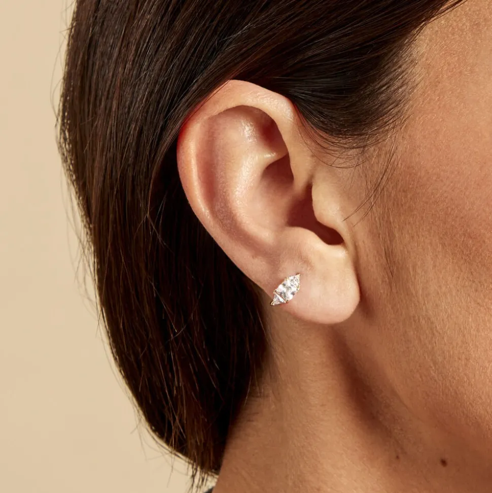 Piercing D'oreille Unitaire Derval Or Jaune Oxyde De Zirconium