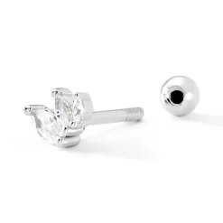 Piercing D'oreille Unitaire Verona Argent Blanc Oxyde De Zirconium|Marc Orian Clearance