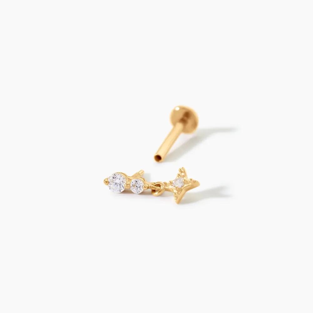 Piercing Gualter Or Jaune Oxyde De Zirconium|Marc Orian New