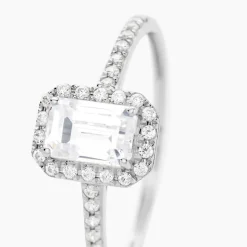 Solitaire Gwenyth Or Blanc Oxyde De Zirconium