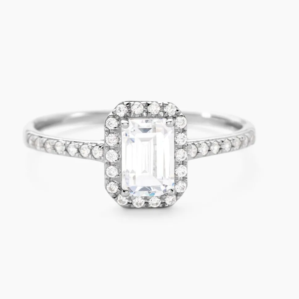 Solitaire Gwenyth Or Blanc Oxyde De Zirconium