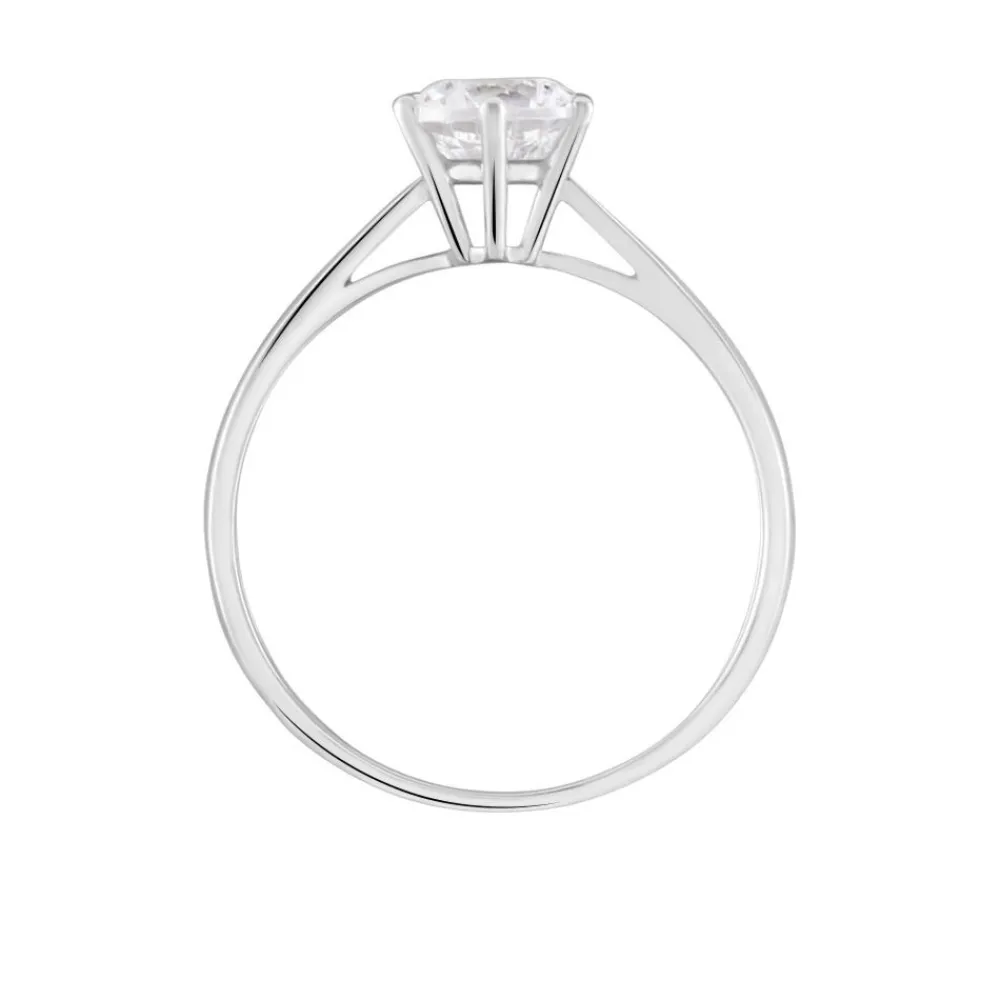 Solitaire Or Blanc Laurian Oxyde De Zirconium Blanc|Marc Orian Hot