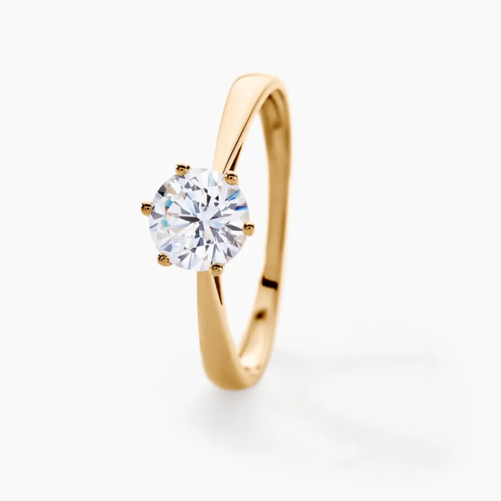 Solitaire Or Jaune Laurian Oxyde De Zirconium Blanc|Marc Orian Clearance