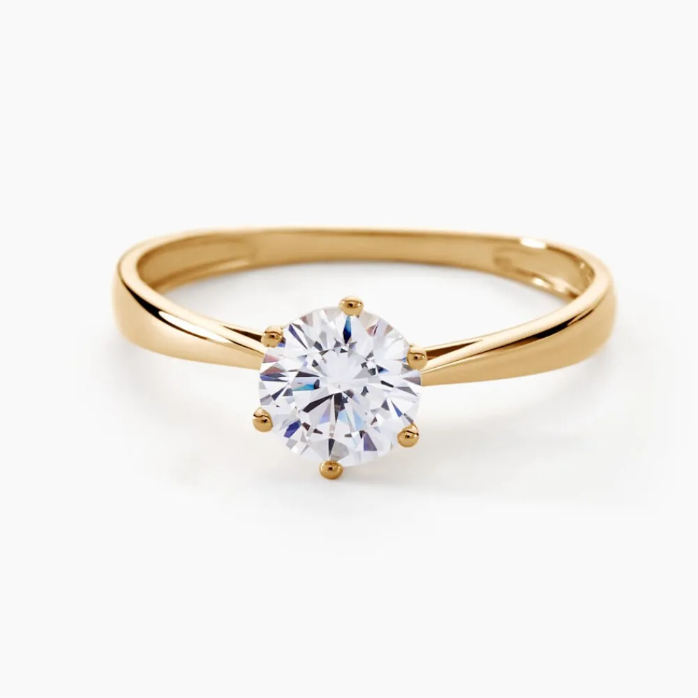 Solitaire Or Jaune Laurian Oxyde De Zirconium Blanc|Marc Orian Clearance