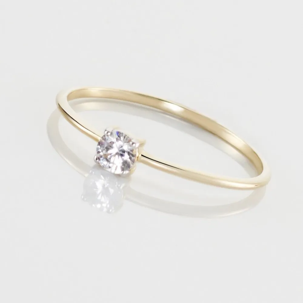 Solitaire Or Jaune Philys Oxyde De Zirconium|Marc Orian New