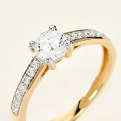 Solitaire Sosanna Ld Or Jaune Diamant Synthetique Blanc|Marc Orian Best