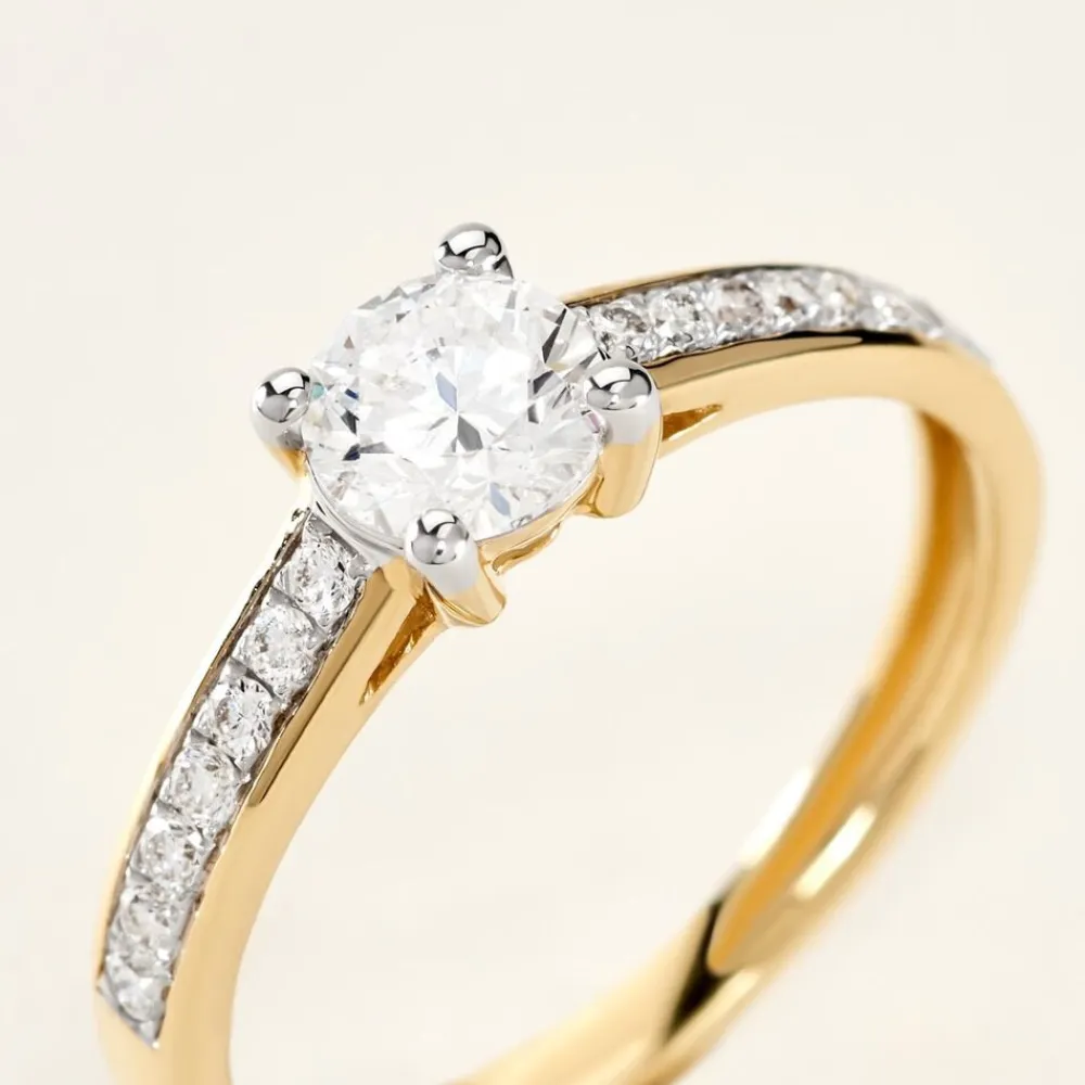 Solitaire Sosanna Ld Or Jaune Diamant Synthetique Blanc|Marc Orian Best
