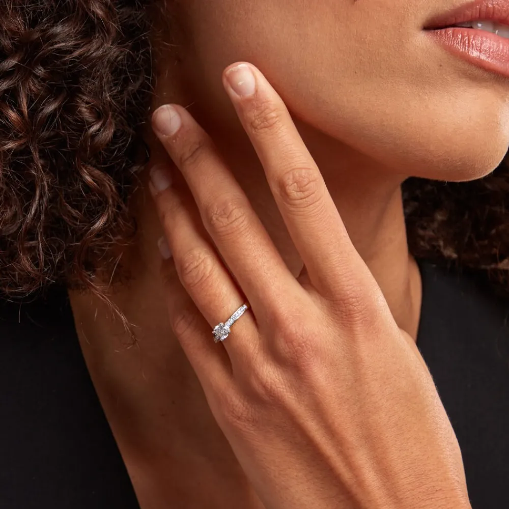 Solitaire Sosanna Ld Or Jaune Diamant Synthetique Blanc|Marc Orian Best